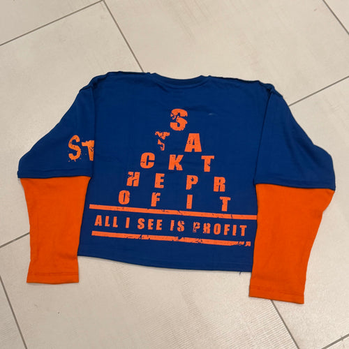 Profit Perception T Shirt (Blue & Orange)