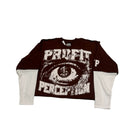 Profit Perception T Shirt (Brown & White)