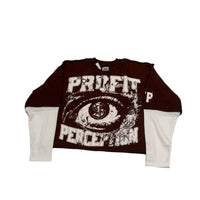 Profit Perception T Shirt (Brown & White)