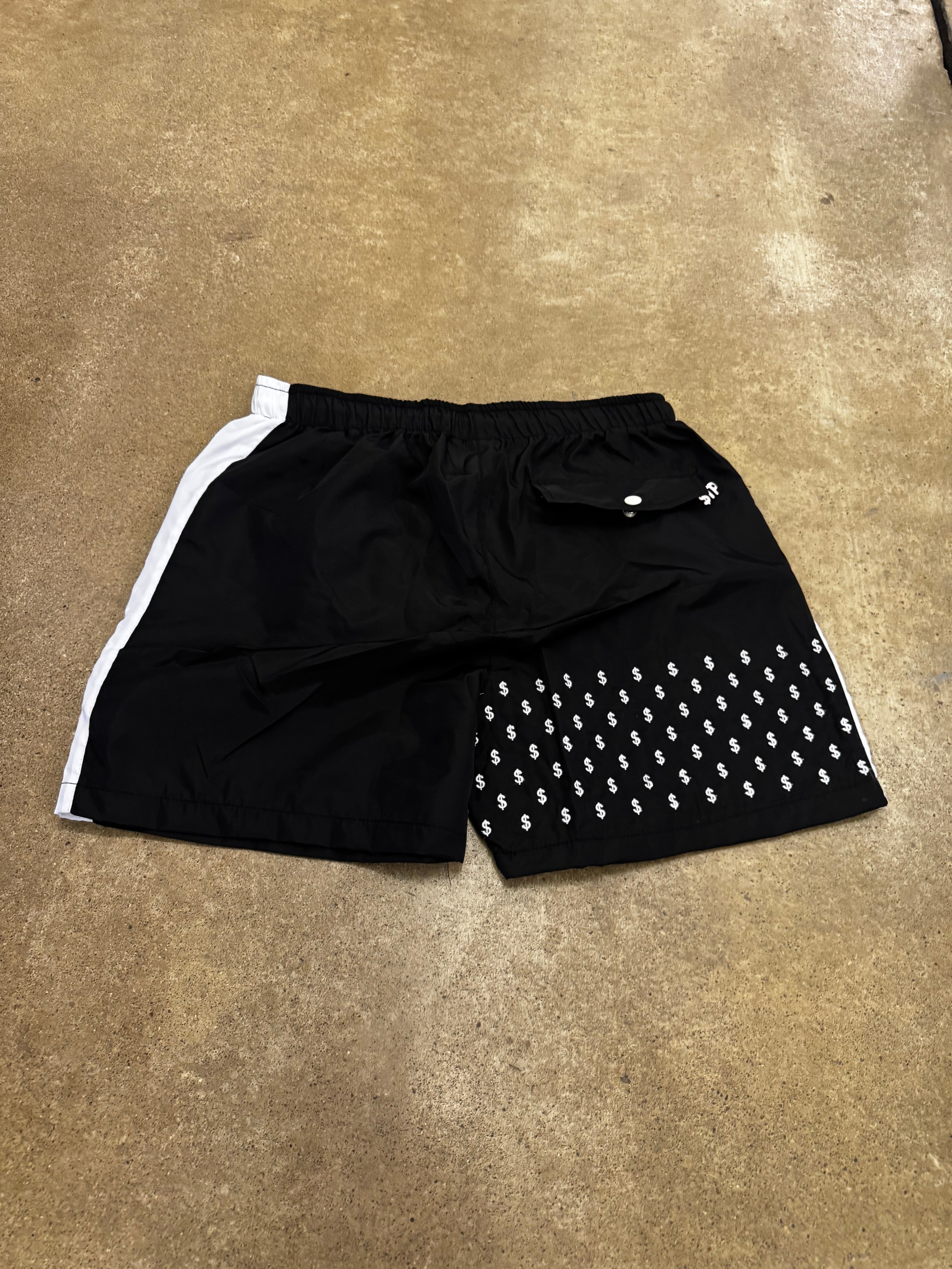 Black/White Signature Windbreaker Shorts