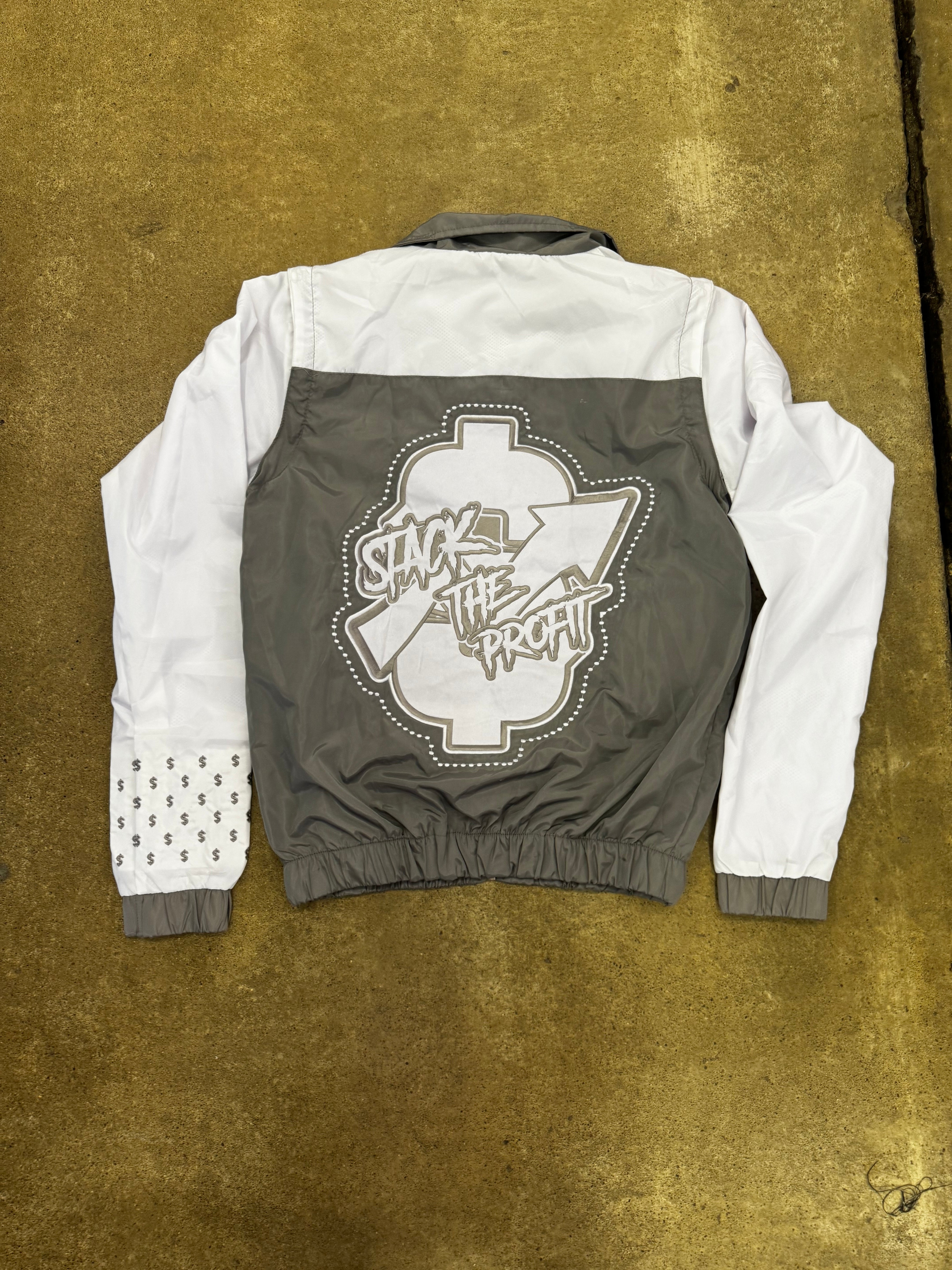 Cool Grey/White Signature Windbreaker Jacket