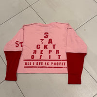 Profit Perception T Shirt (Pink & Red)