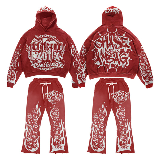 “Chase A Bag” Jogger Set (Red)