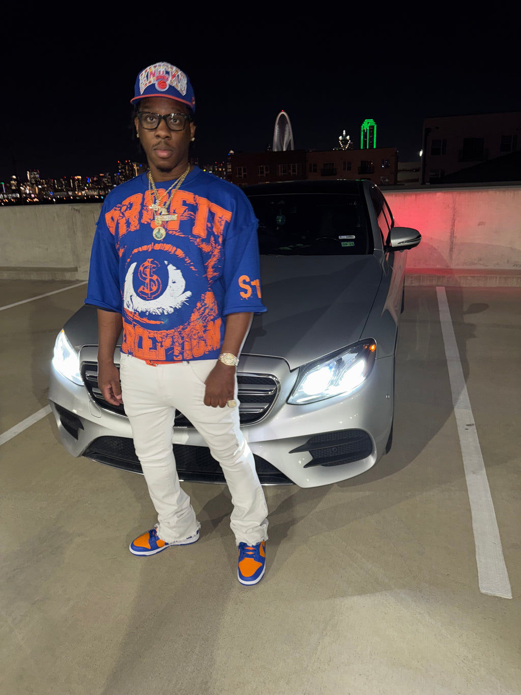 Profit Perception T Shirt (Blue & Orange)