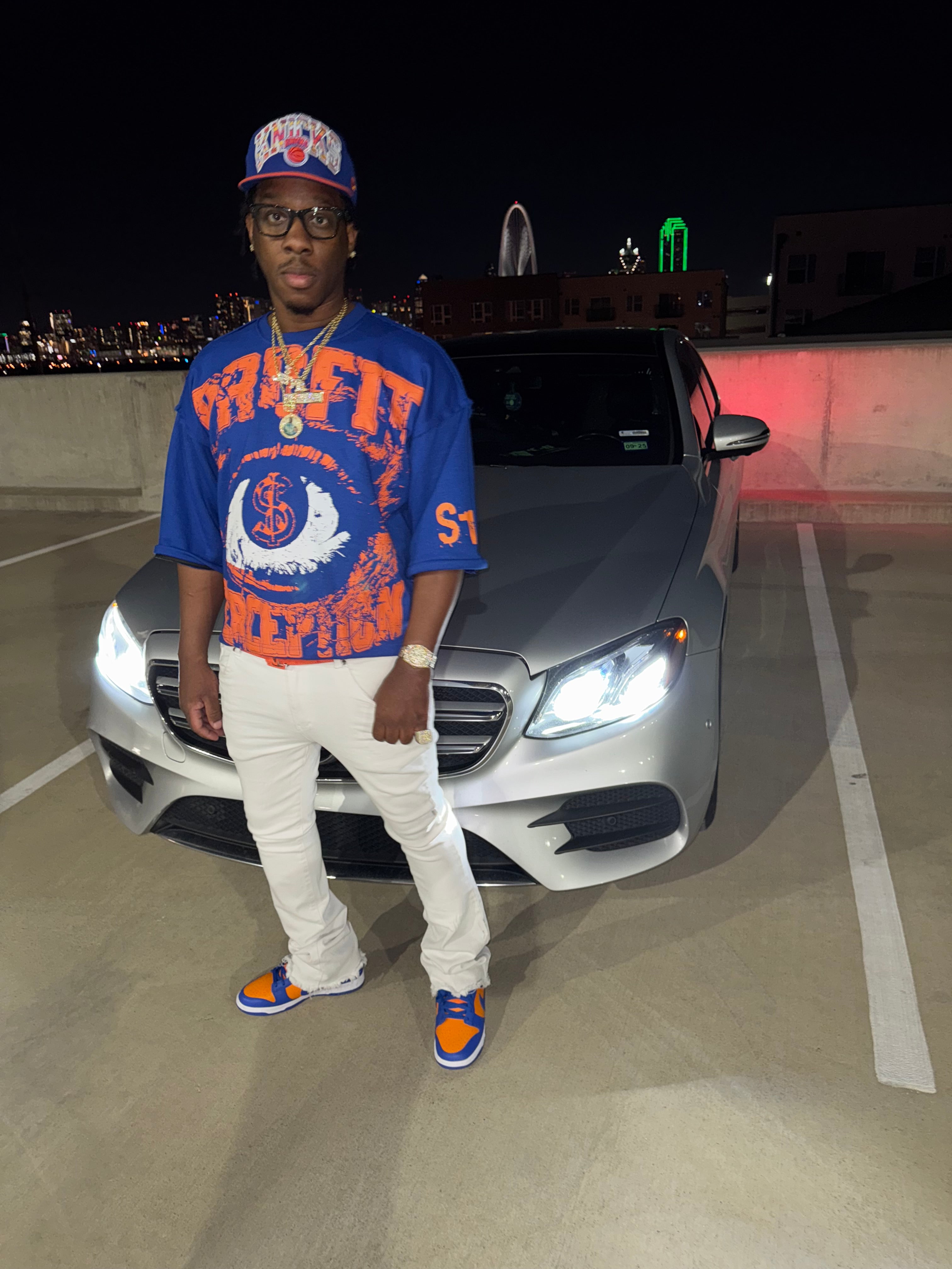 Profit Perception T Shirt (Blue & Orange)