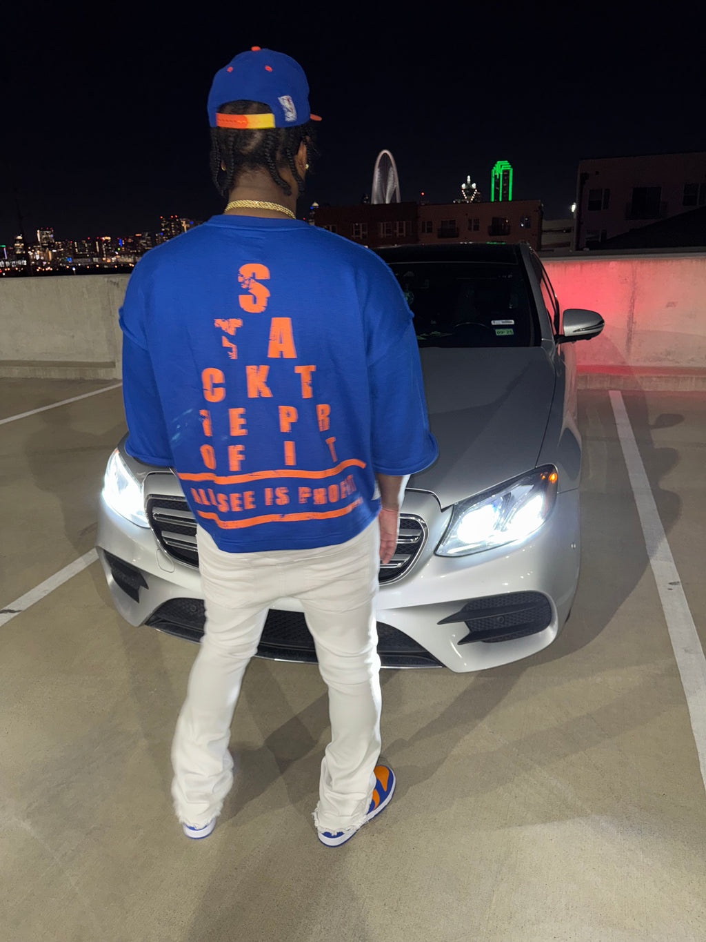 Profit Perception T Shirt (Blue & Orange)