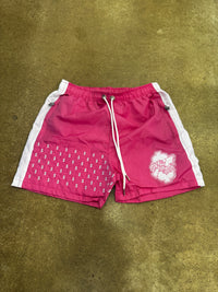 Pink/White Signature Windbreaker Shorts