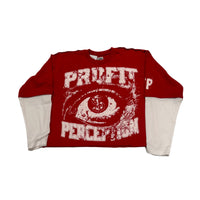 Profit Perception T Shirt (Red & White)